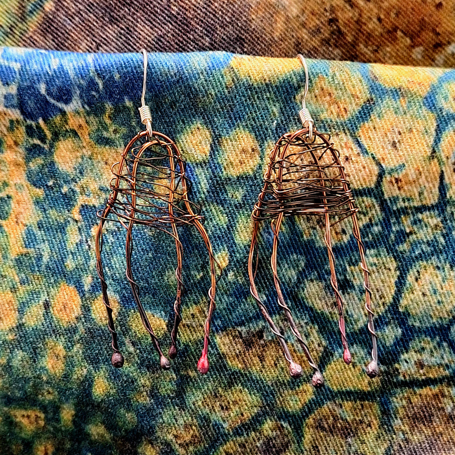 Aly de Groot Jellyfish Earrings - Copper