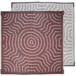 Load image into Gallery viewer, Starwin Social Enterprise, Aboriginal Mats - Water Dreaming Maroon 1.8 x 1.8m