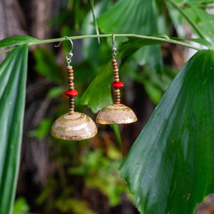 Ballnut Earrings: Golden Orb by Kreative Karina