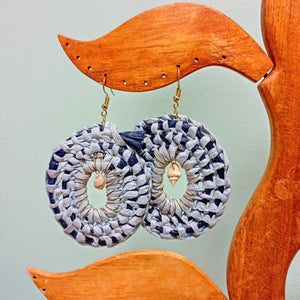 Kiva Weaving: Blue Waves Earrings