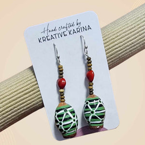 Gumnut Earrings: Palms by Kreative Karina