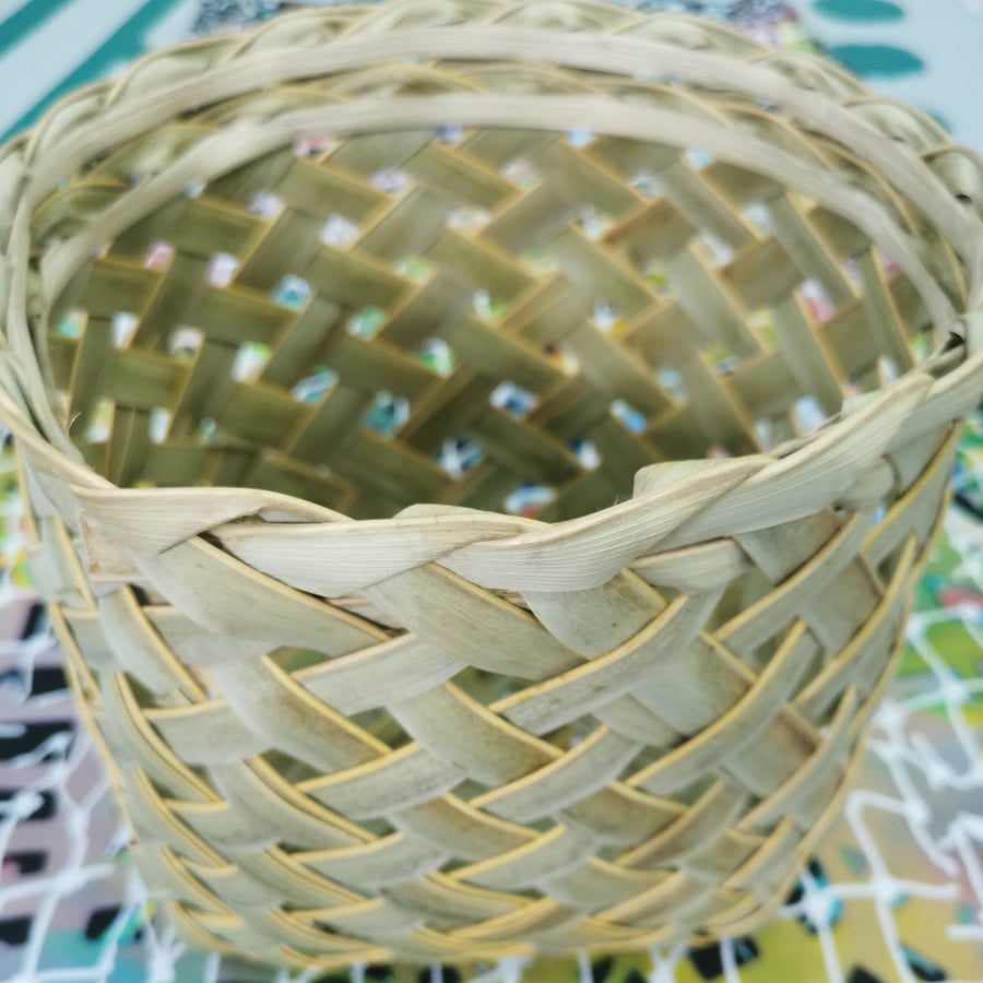Coconut Leaf Woven Basket by Heneba