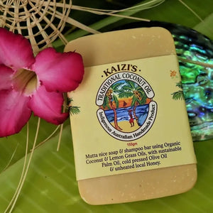 Kaizis Coconut Oil - Honey & Lemongrass Soap