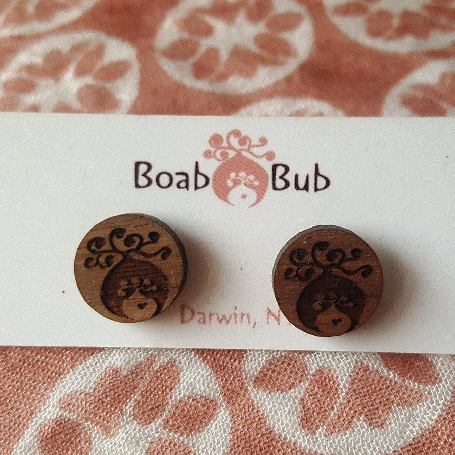 Starwin Social Enterprise, Boab Bub Wood Earrings - Boabs