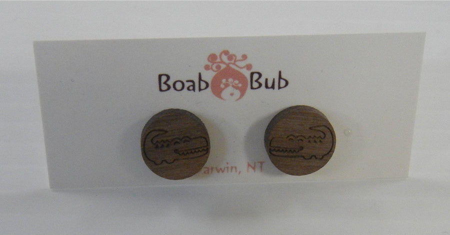 Starwin Social Enterprise, Boab Bub Wood Earrings - Croc Circle